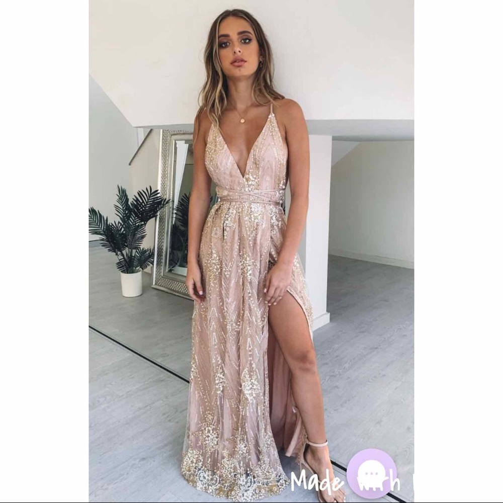 Madeline Formal Dress Rose Gold